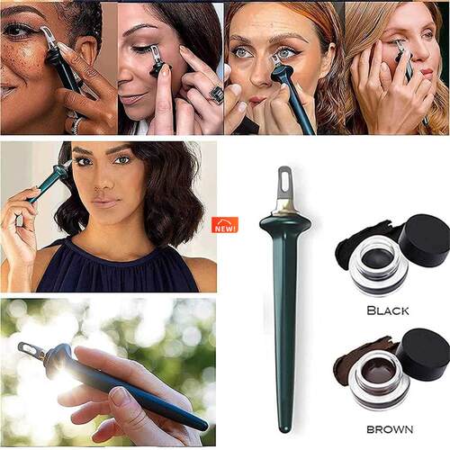 Reusable Silicone Eyeliner Brush Easy No-Skip Eyeliner Wapro