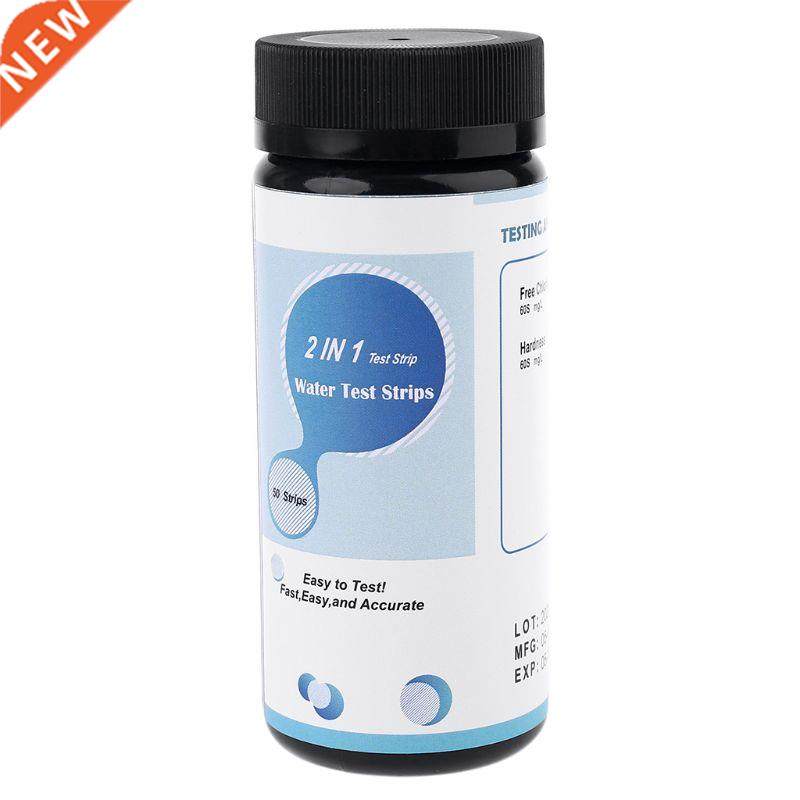50 Strips Water Test Strips Free Chlorine Hardness 适用于 Po