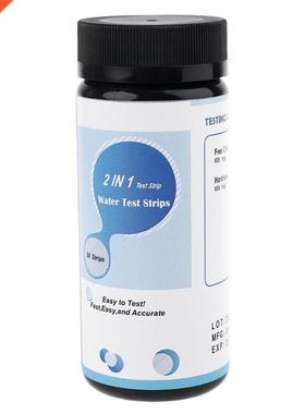 50 Strips Water Test Strips Free Chlorine Hardness 适用于 Po
