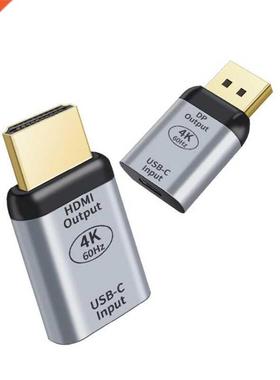 USB Type C Female to HDMI DP Male apter 4K 60Hz USB C 3.1