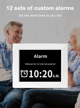 Large Screen LED Digital Alarm Clock with Calendar Desktop E