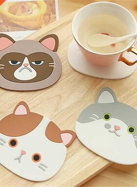 2020 High quality Cat Shaped Tea Coaer Cup Holder Mat Cof