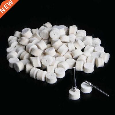 100Pcs Wool Felt Polshng Buffng Pad 13mm + 2 Shank For Gr