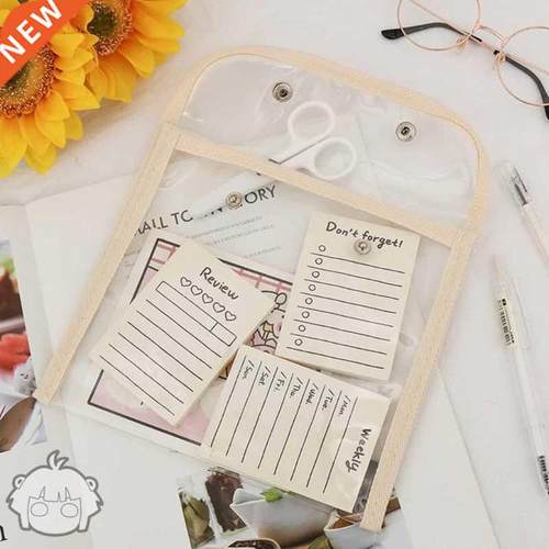 Portable Multi-purpose Clear PVC Pencil Pouch Portable Stati