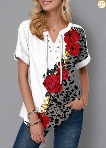 Streetwear Women Clothing Short Sleeve T-Shirts Fashion Flow