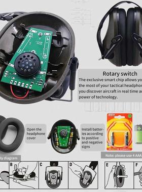 Tactical Earmuffs Anti Noise Hearing Protector Noise Canceli