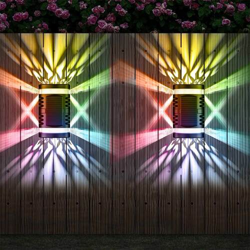 2PCS LED Solar Wall Lamp Outdoor Garden Furniture Waterproof