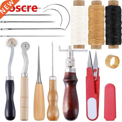 Professional Leather Craft Tools Kit Hand Sewing Stitching