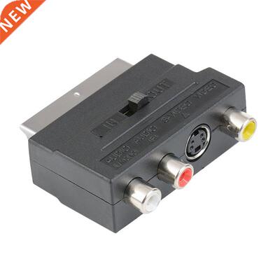 RGB Scart to 3 RCA S-Video Adapter Composite RCA SVHS AV TV