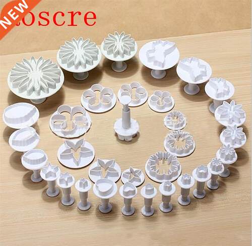 33pcs Plunger Plastic Fondant Cutter Cake Tools Cookie Biscu