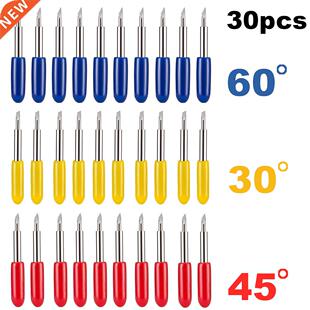 30 Pcs 30/45/60 Degrees Replacement Blades For Roland Cricut