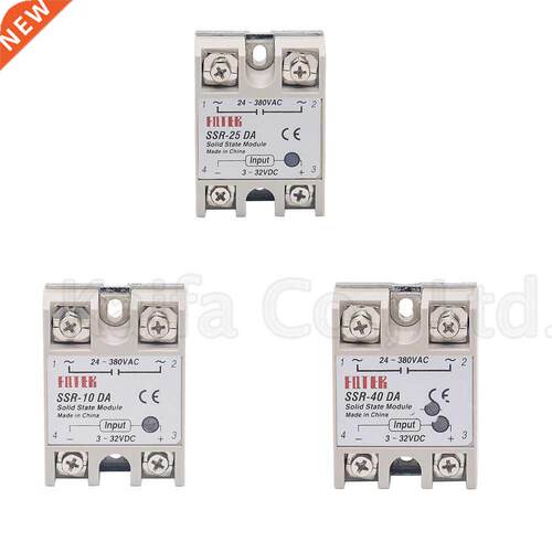 SSR -10DA 25DA 40DA DC control AC SSR white shell Single pha