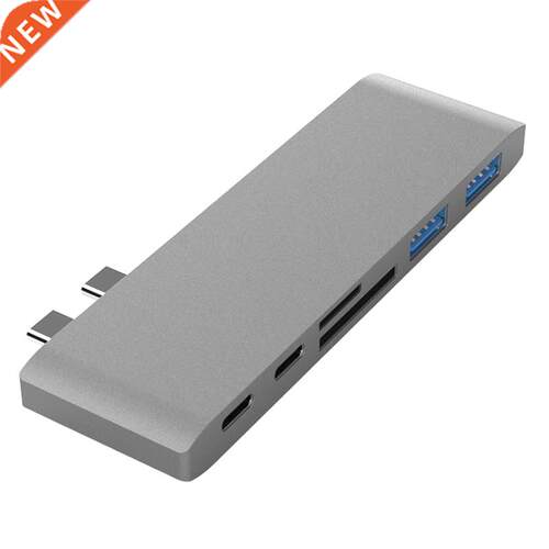 6 in 1 Type-C USB-C Hub Adapter Dual USB .0 Port Thunderbol