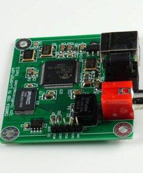 2pcs CM6631A USB to Coaxial and Optical Fiber SPDIF I2S Conv