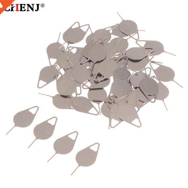 50pcs Sim Card Tray Removal Eject Pin Key Tool Stainless Ste