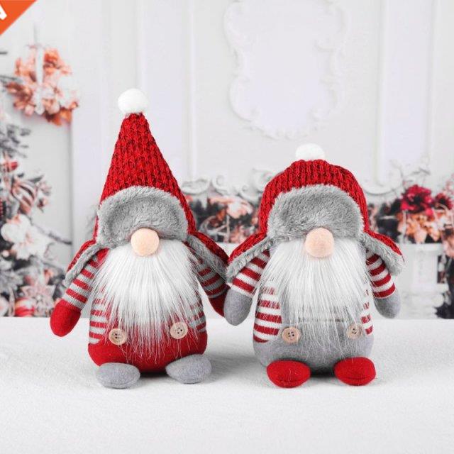 Christmas Swedish Gnome Santa Plush Toys Doll Ornaments Holi