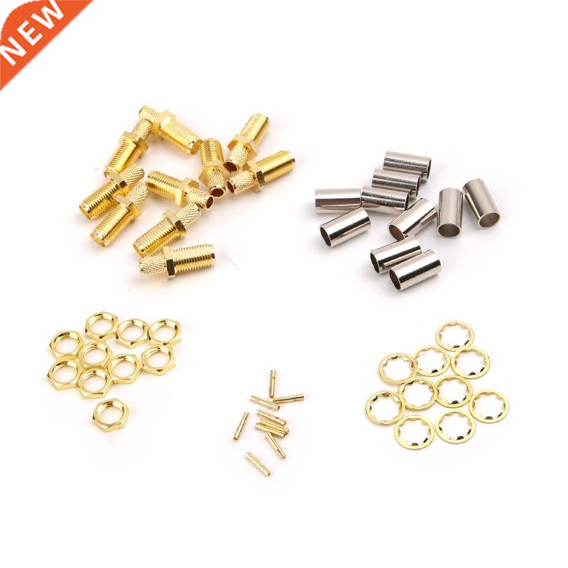 New 10pcs SMA Female Nut Bulkhead Crimp RF Connector 适用于
