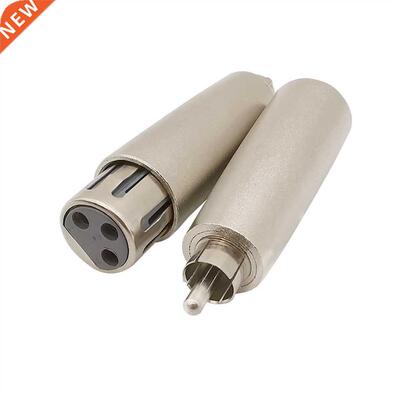 1Pcs Metal RCA Male to 3 Pin XLR Male Female Audio Plug Sock