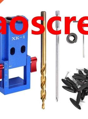 Pocket Slant Hole Jig Step Drill Bit Set Dowel Hole Drilling