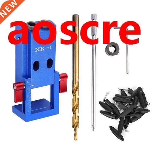 Pocket Slant Hole Jig Step Drill Bit Set Dowel Hole Drilling