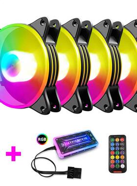 Coolmoon 120mm Cooling Fan PC Computer Case RGB Fan with Con