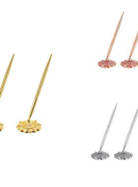 2 Pieces Hollow Round Pen Holder Signing Pen Set Ballpoint P