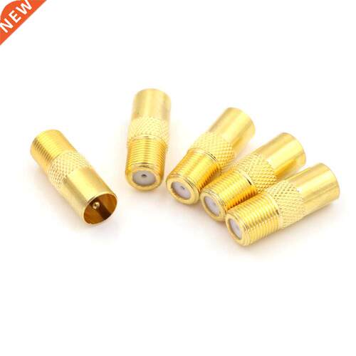5PCS Coaxial Coax RF Adapter Connectors TV PAL Male Plug to