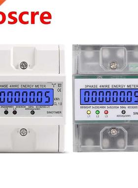 3 Phase 4 Wire Electronic Power Consumption Energy Meter Bac
