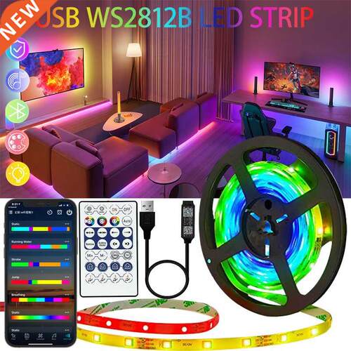 1-30M LED Strip Lamp Bluetooth 5V USB Chase Light Effect Fle