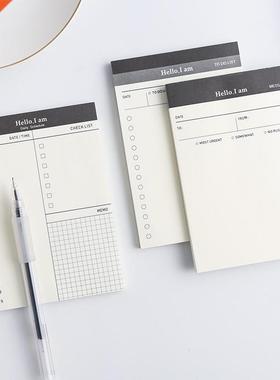 Creative Daily Schedule Memo pad To Do List Time Sticky not