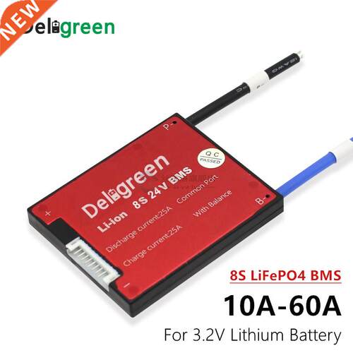 8S 24V LiFePO4 BMS 15A 20A 30A 40A 60A BMS for Lithium Li-io