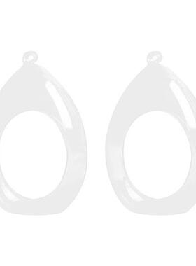 2X Hanging Glass Vase Ellipse Hanging Terrarium Glass Vase H