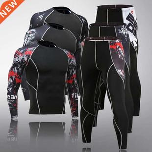 Winter Men	s Thermal Underwear Long Sleeve Fitness Ti