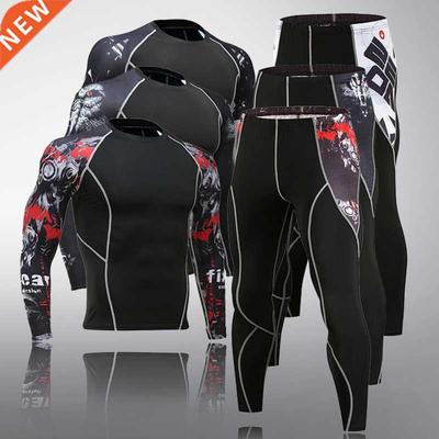 Winter Men	s Thermal Underwear Long Sleeve Fitness Ti