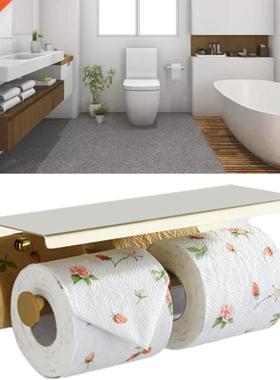 Wall Mount Hanging Toilet Paper Holder with Storage Rack Sta