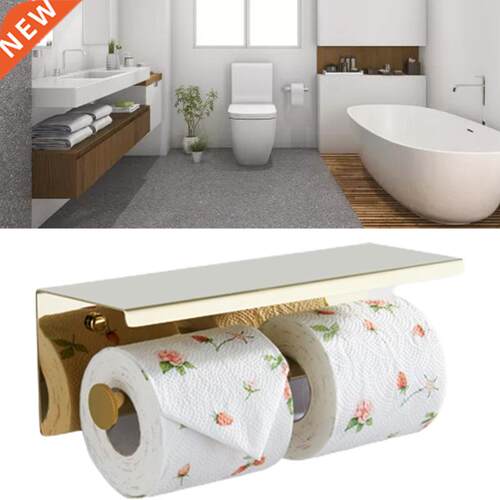 Wall Mount Hanging Toilet Paper Holder with Storage Rack Sta