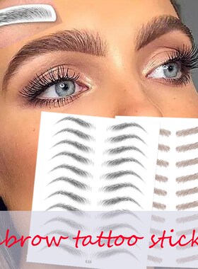 Water-based Hair-liked Authentic Eyebrow Tattoo Sticker Wate