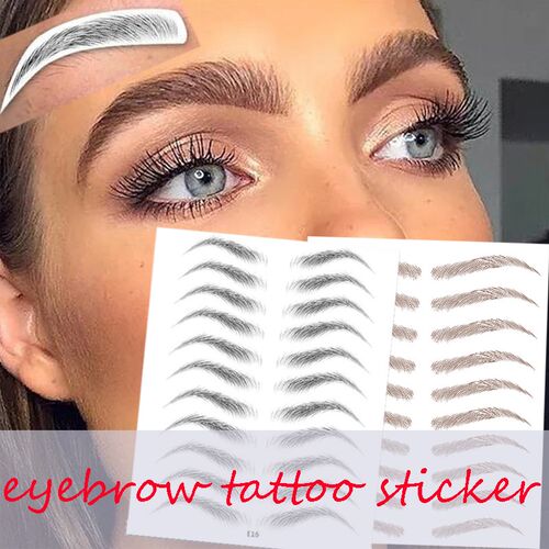 Water-based Hair-liked Authentic Eyebrow Tattoo Sticker Wate