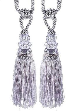 New Curtain Tiebacks 2PCS Crystal Beaded Tassels Tieback Cur