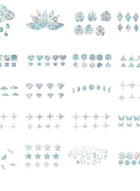 Wndow Prvacy Flm Statc Clngs 3D Ranbow Sun Catcher Wal