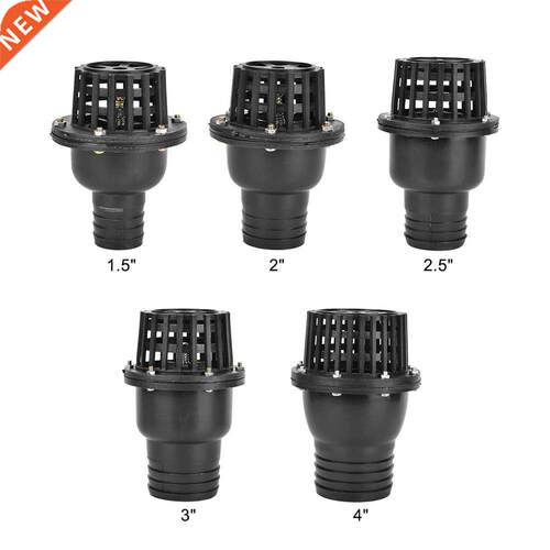 Linear Guide Water Pump Foot Valve Black PVC Low Pressure Fl