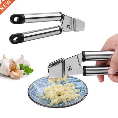 Garlic Press Ginger Presser Slicer Masher Stainless Steel Ma