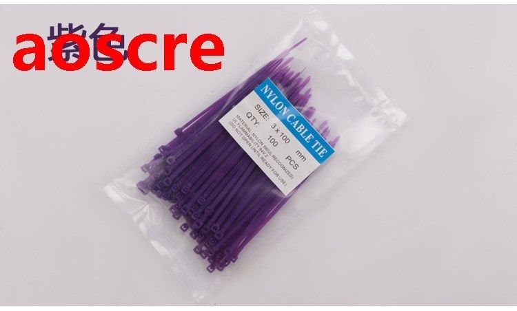 Purple  Nylon tie belt 3X100 color environmental protection