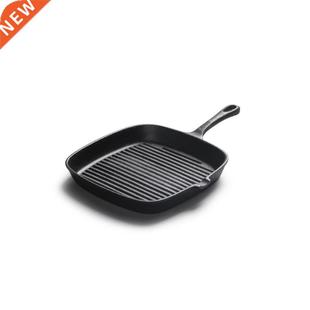24cm Cast Iron Steak Grill Frying Pan Dish Uncoated Western