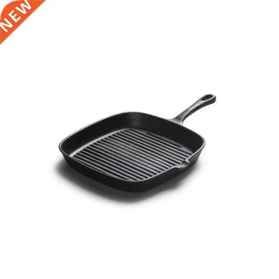 24cm Cast Iron Steak Grill Frying Pan Dish Uncoated Western
