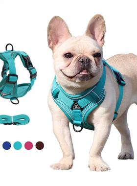 Dog Hrness with 1.5m Trction Lesh Set No Pull Dog Vest St