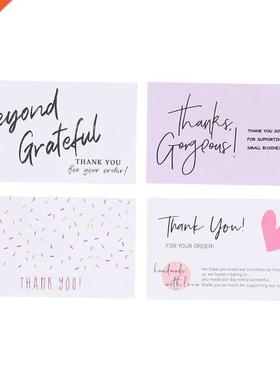 30pcs/pack White Thank You Card 适用于 Supporting Business P