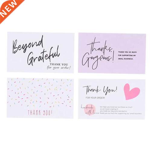 30pcs/pack White Thank You Card 适用于 Supporting Business P