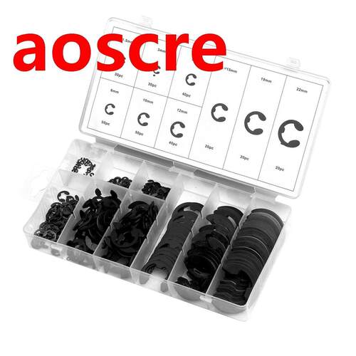 300pcs 9 Sizes E-Clip Circlip External Retaining Ring Assort