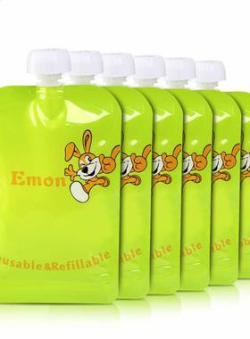 8pcs/Lot Reusable Baby Food Pouches BPA-Free Easy Clean Food